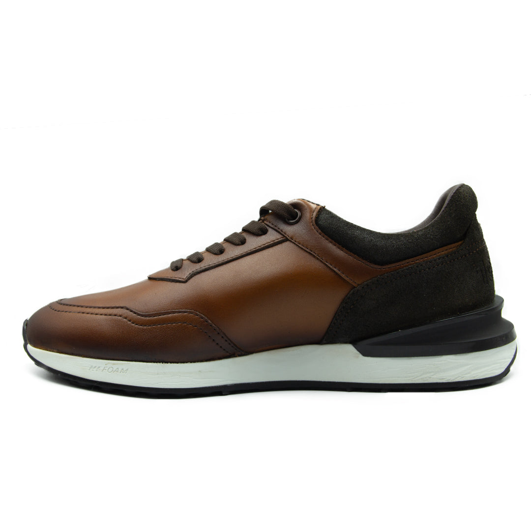 Sneakers Hi-Foam De Piel Miel