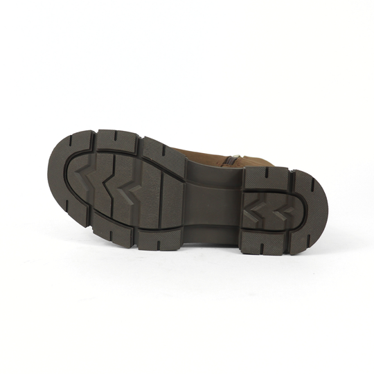 Bota Sahara De Piel Para Mujer 1080 Nobuck Avellana