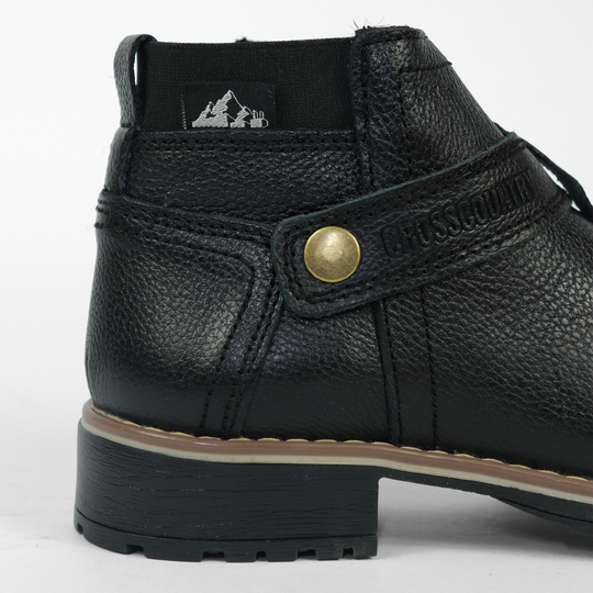 Bota Fryda De Piel Para Mujer 1231 Visalt Negro
