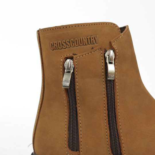 Bota Sahara De Piel Para Mujer 1080 Nobuck Avellana