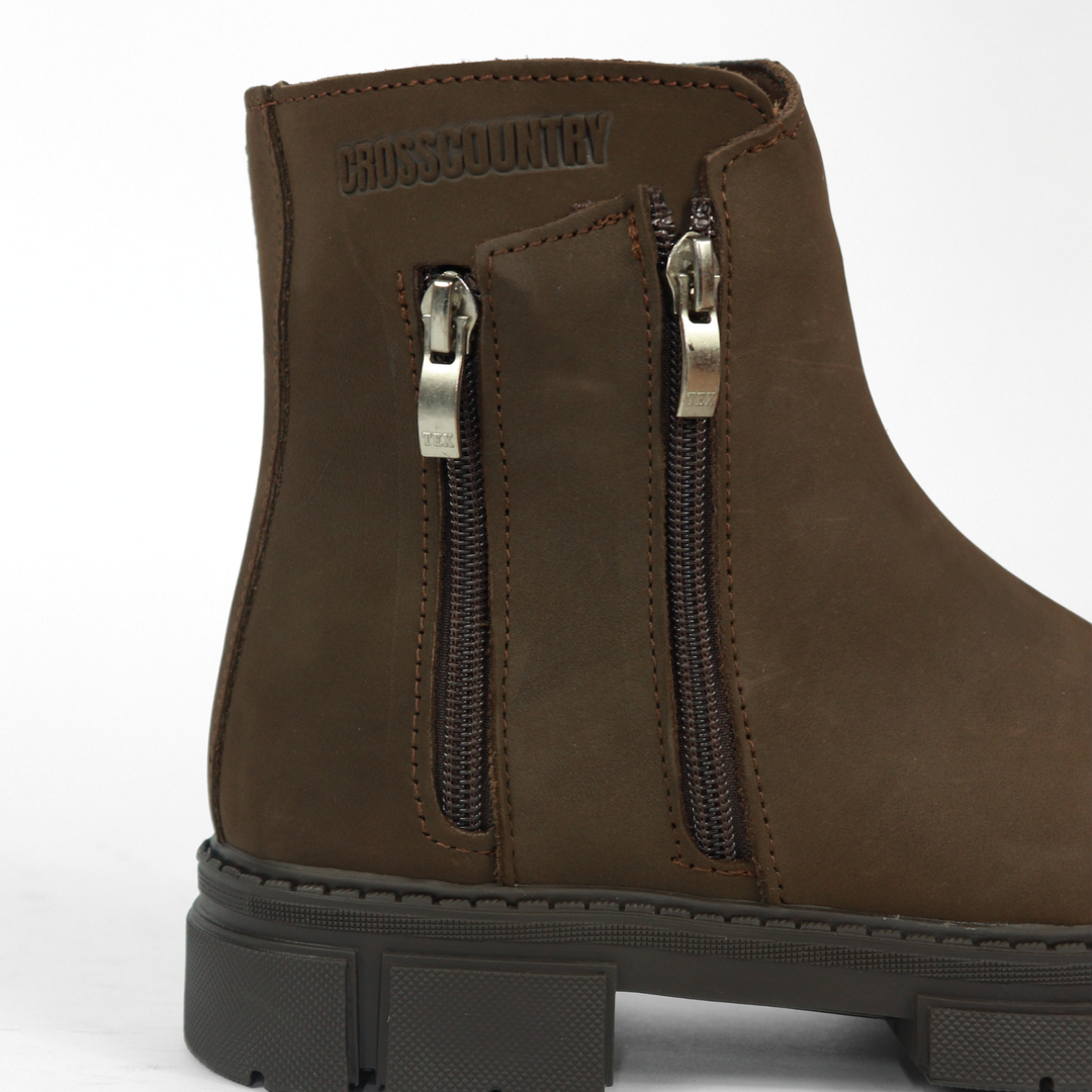 Bota Sahara De Piel Para Mujer 1080 Nobuck Café