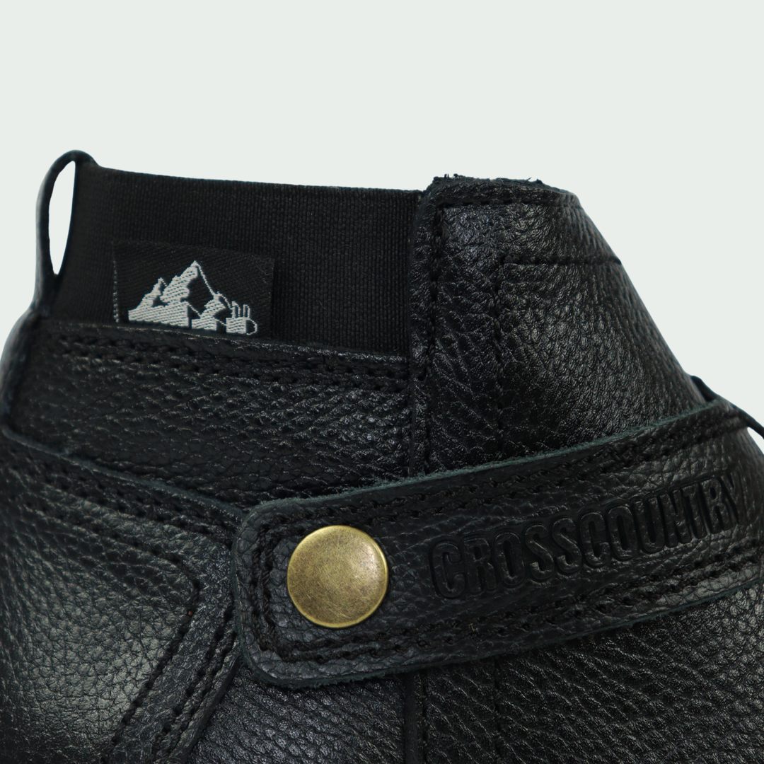 Bota Fryda De Piel Para Mujer 1231 Visalt Negro