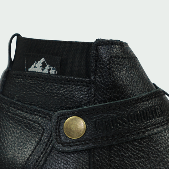 Bota Fryda De Piel Para Mujer 1231 Visalt Negro