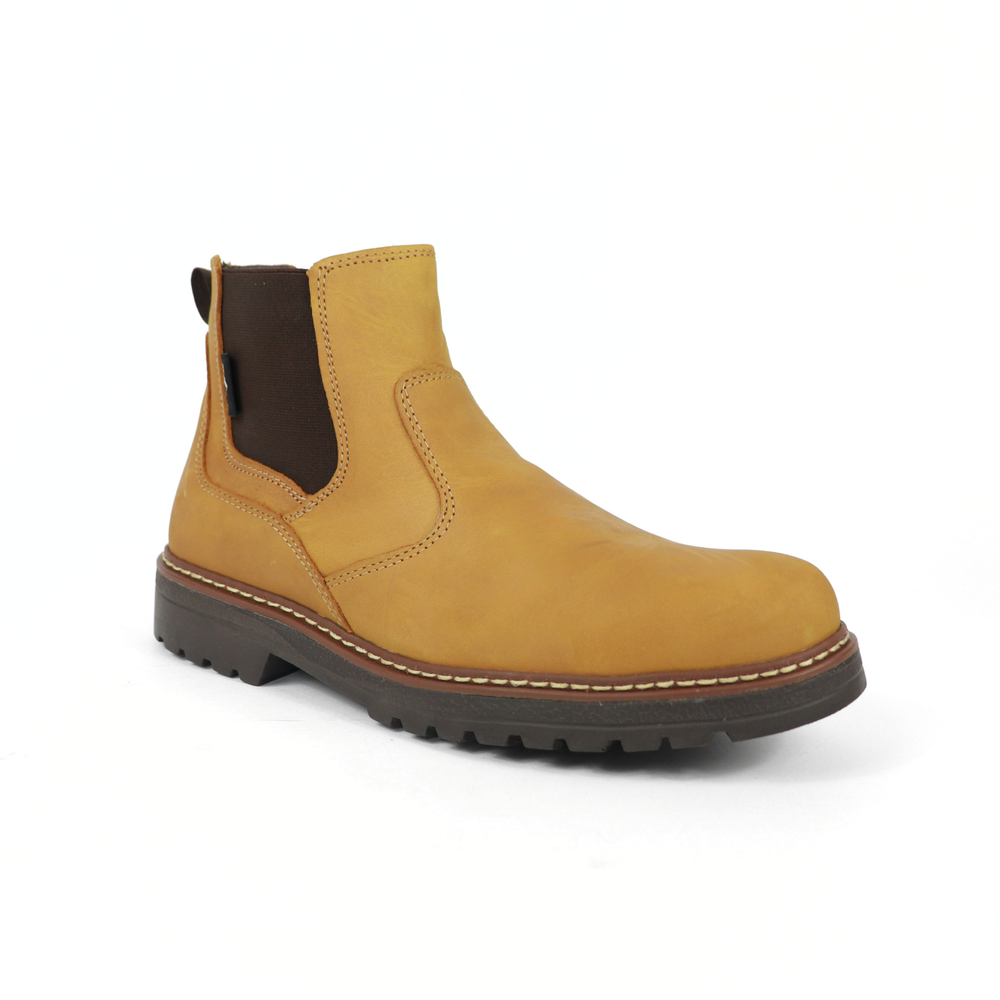 Bota Chelsea De Piel 2909 Alpes Crazy Miel