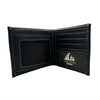 Cartera Negra De Piel/Lona Mod.CC02