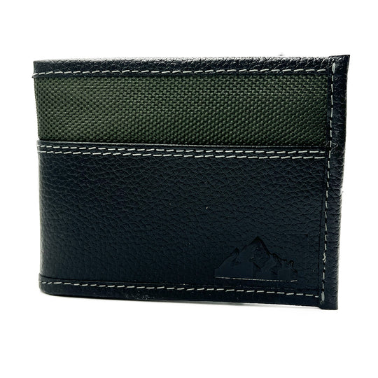 Black Leather/Canvas Wallet Mod.CC02