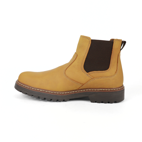 Bota Chelsea De Piel 2909 Alpes Crazy Miel
