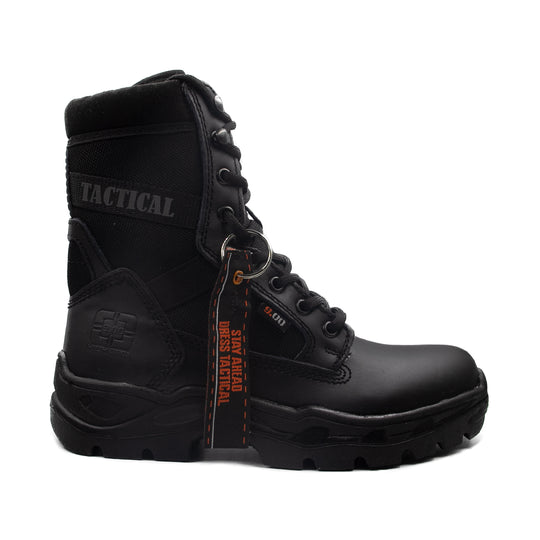 Bota Táctica De Piel Mod. 5007 Negro