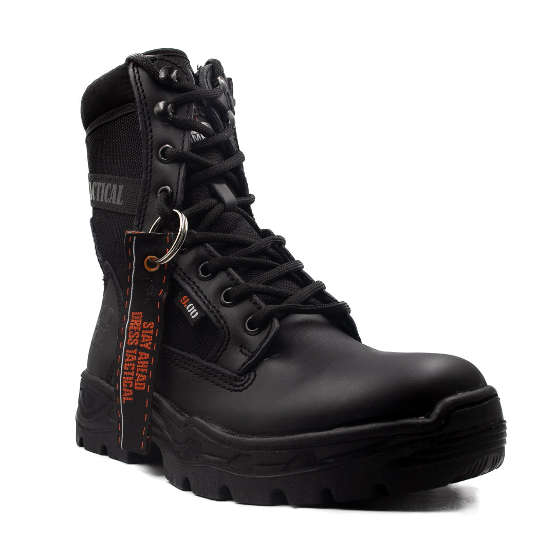 Bota Táctica De Piel Mod. 5007 Negro