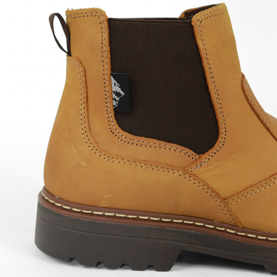 Bota Chelsea De Piel 2909 Alpes Crazy Miel