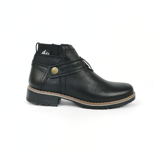 Bota Fryda De Piel Para Mujer 1231 Visalt Negro