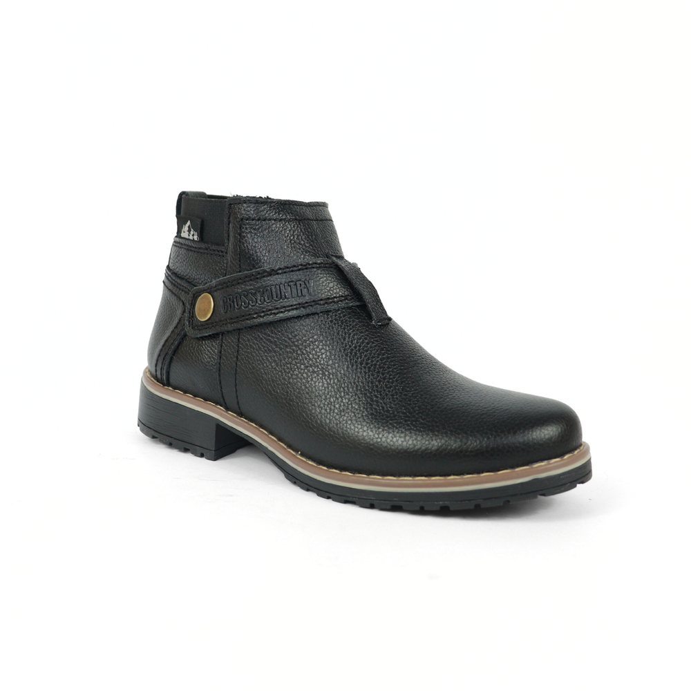 Bota Fryda De Piel Para Mujer 1231 Visalt Negro