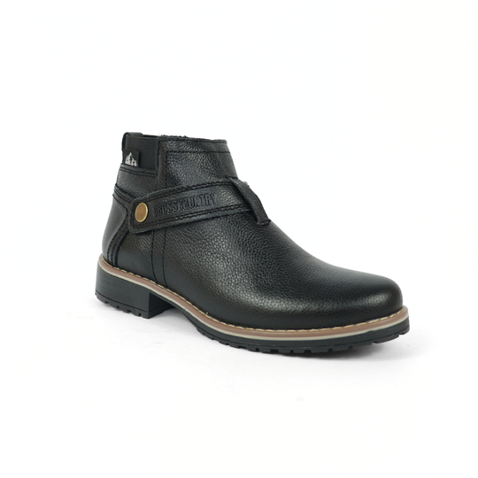 Bota Fryda De Piel Para Mujer 1231 Visalt Negro