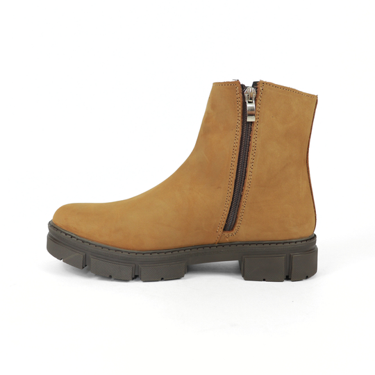 Bota Sahara De Piel Para Mujer 1080 Nobuck Avellana