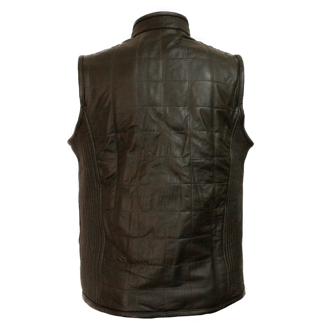 Black Crosscountry Leather Vest