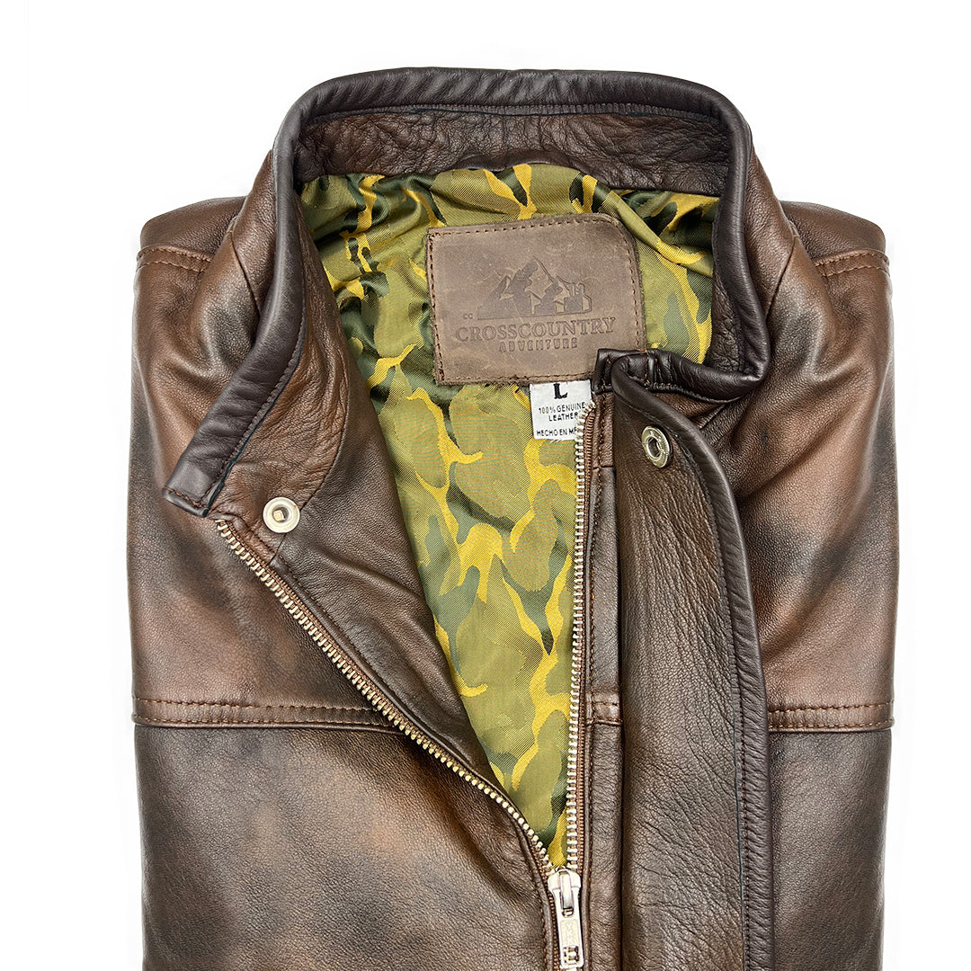 Crosscountry Washed Brown Leather Vest