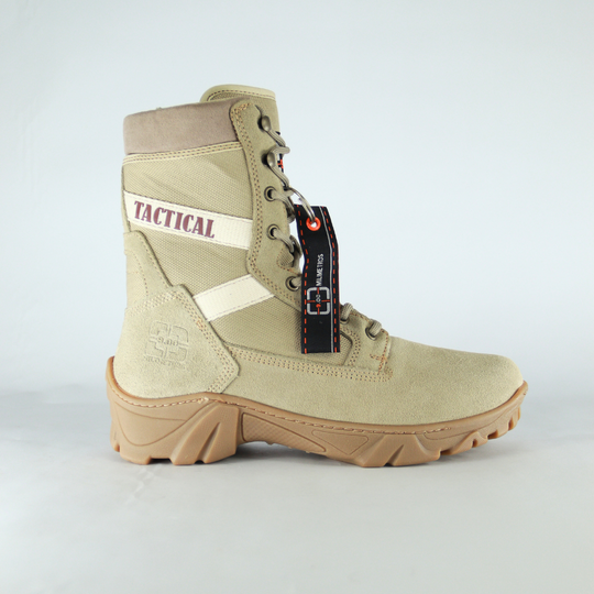 Bota Tactica De Piel 5007 Gamuza Arena
