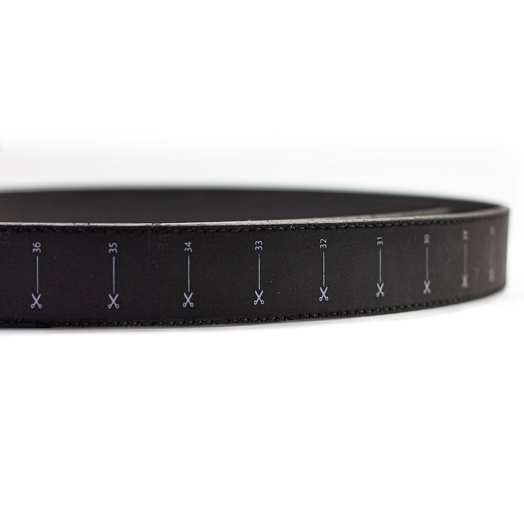 Cinturón Negro De Piel Recortable